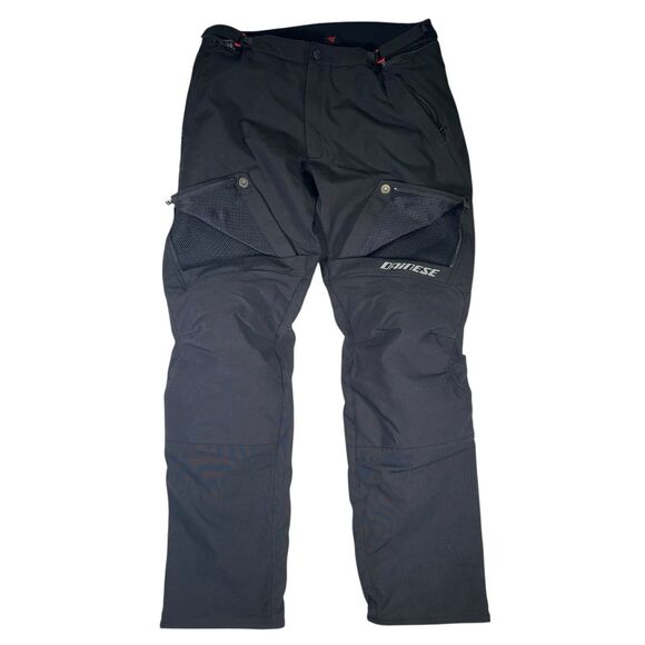 DAINESE TEMPEST 2 D-DRY PANTS BLACK SIZE EU 52 Us 36 Armor Motorcycle Riding - Picture 1 of 11